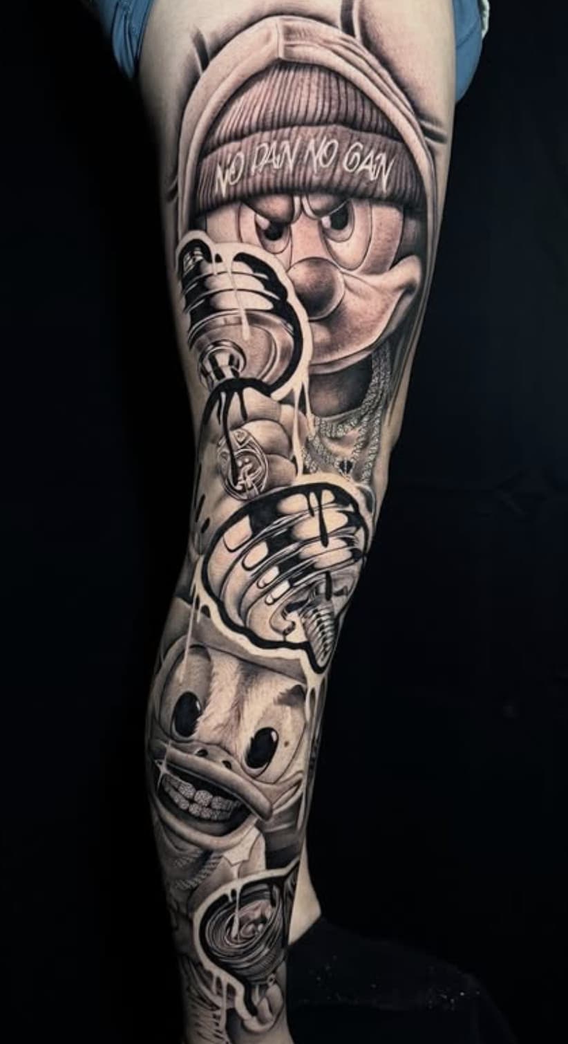 Bekroonde tattoo van Valentijn Tattoos